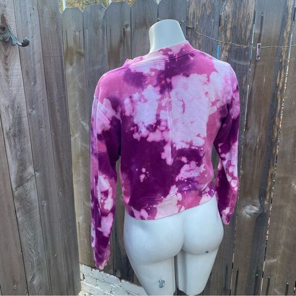 Cotton Citizen MILAN CREW SWEATSHIRT in pink tie dye size XS - Picture 9 of 11